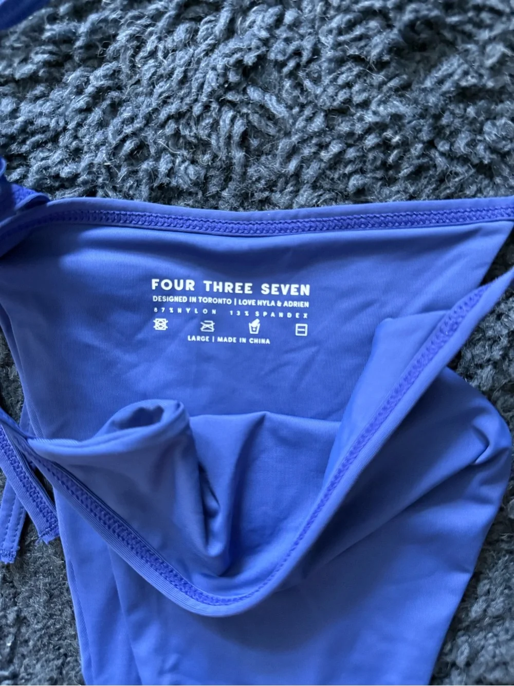 Classic Triangle Tie-Side Bikini - Blue